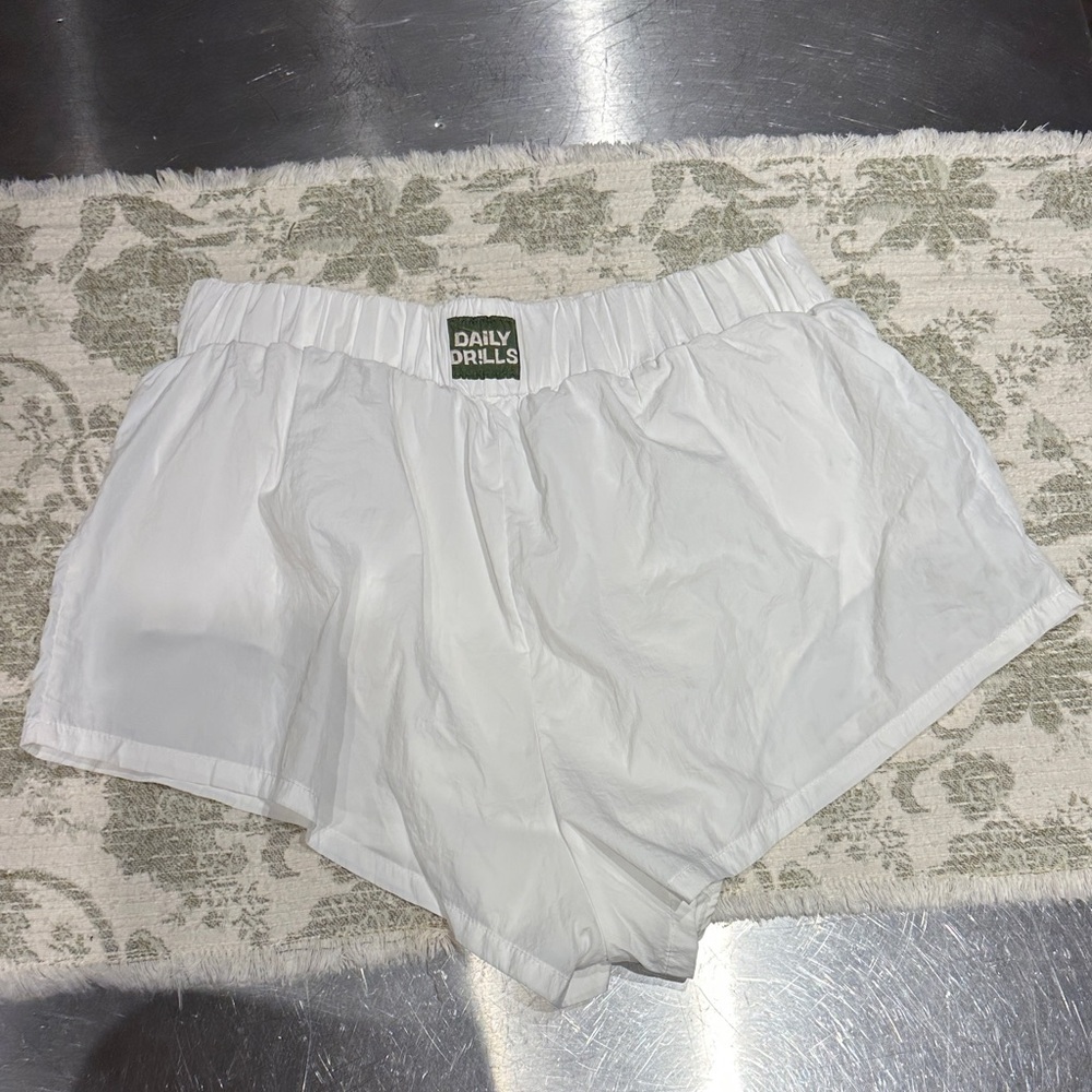 Daily Drills White Athletic Shorts